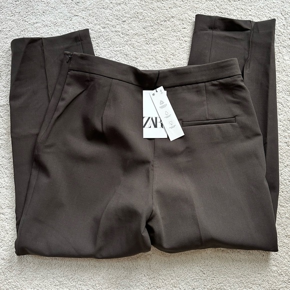 Zara Espresso Ankle Pants NWT - Picture 3 of 7